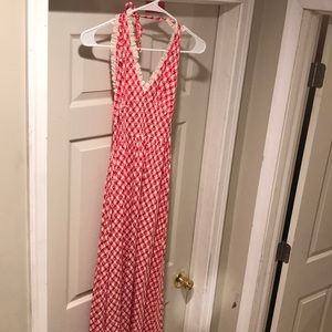 Vintage Checkered Maxi Dress